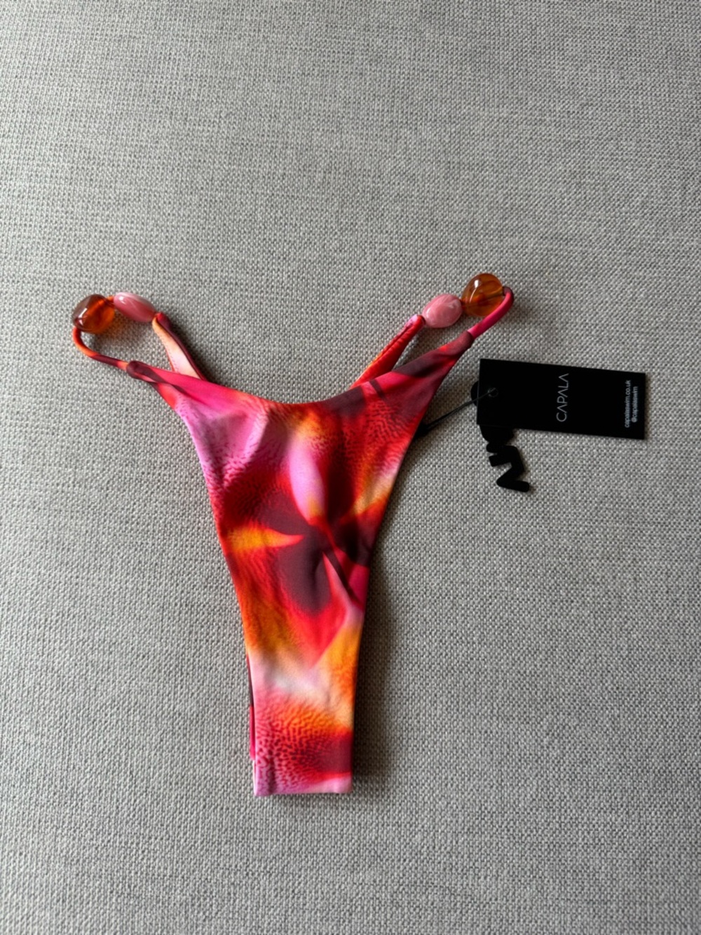 Pink & Orange Tie-Dye Cheeky Bikini Bottom